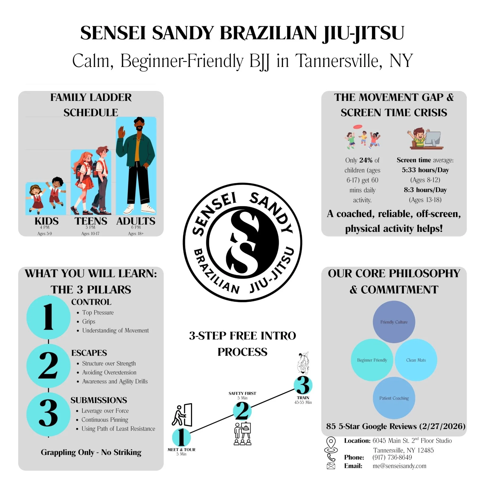 Sensei Sandy Brazilian Jiu-Jitsu studio in Tannersville, NY