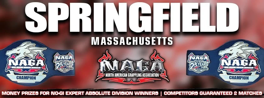 NAGA Springfield Grappling Championship tournament banner — Springfield, MA, October 10, 2026