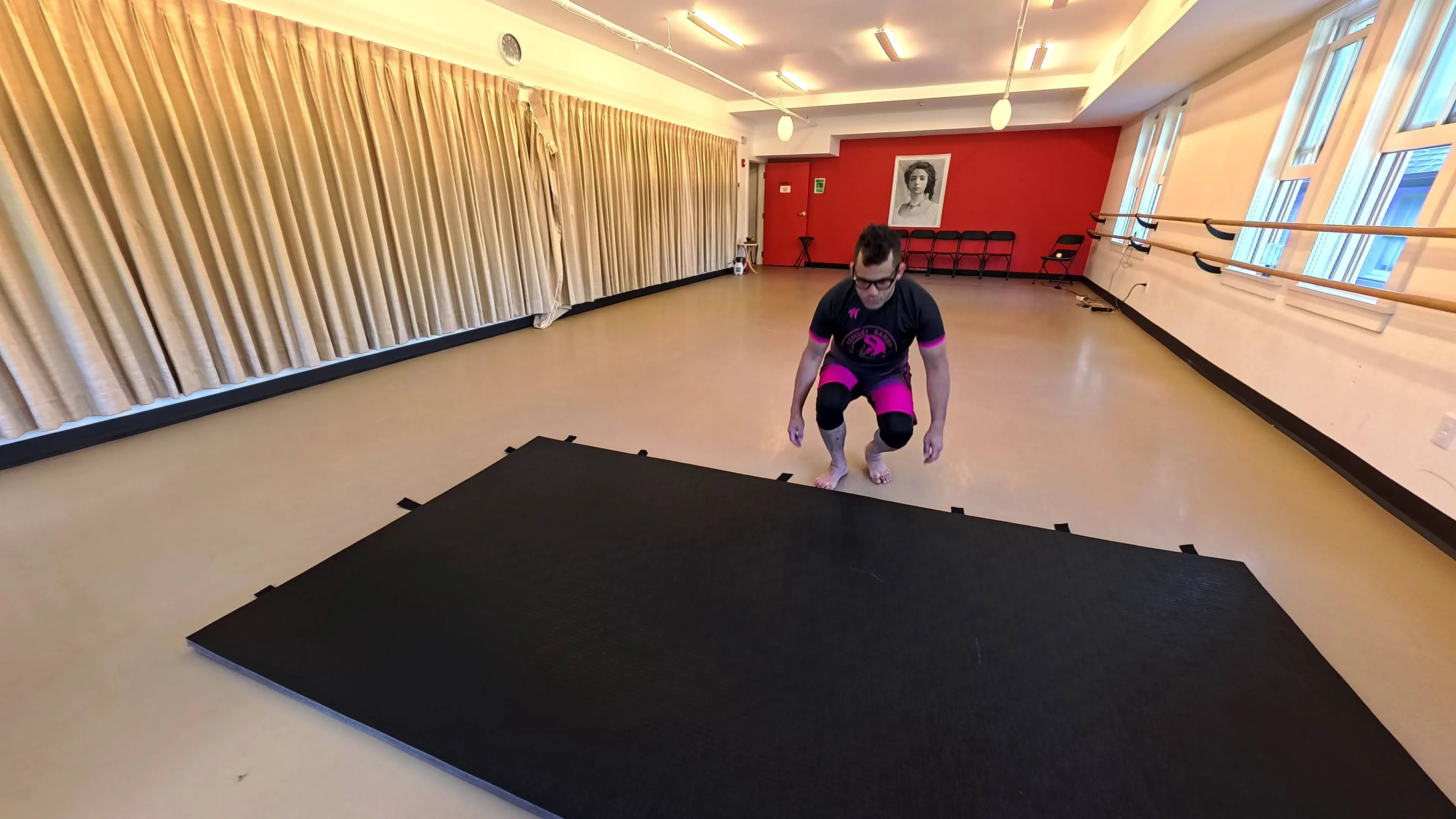 Clean rebuilt training room at Sensei Sandy BJJ