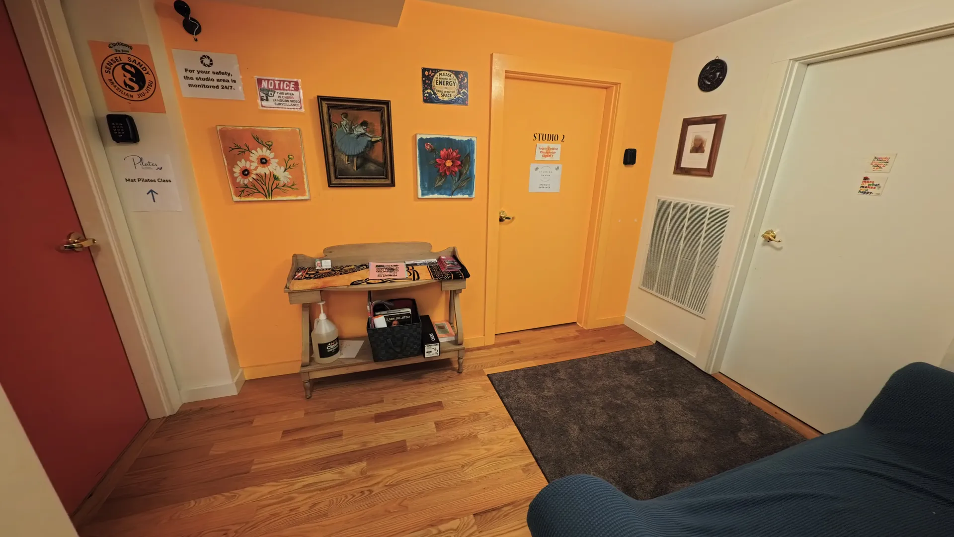 Sensei Sandy BJJ studio doorway on the second floor