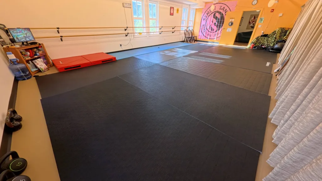 Matted training room at Sensei Sandy BJJ in Tannersville